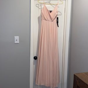 Long blush dress from lulus. New with tags